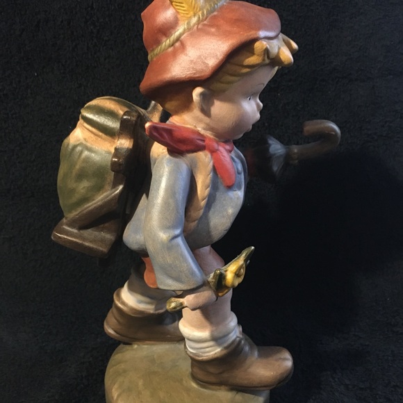 Set of Hummel Inspired Boy And Girl Ceramic Bisque Matt Finish Figurines 10”h - Picture 6 of 9